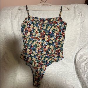 SHEIN colorful flower pattern body suit